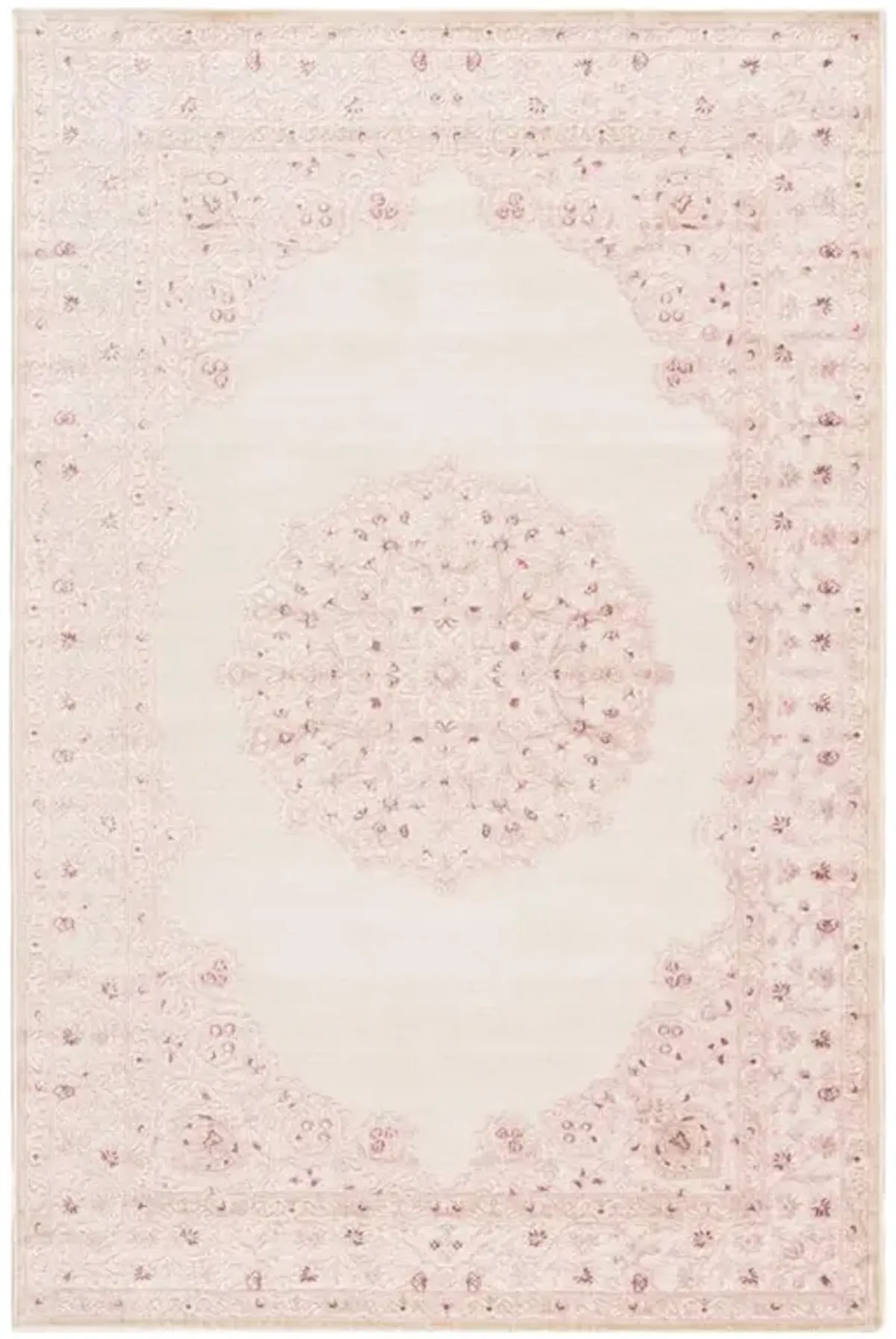 Jemma Modern Pink Floral Patterned Rug - 9'x12'