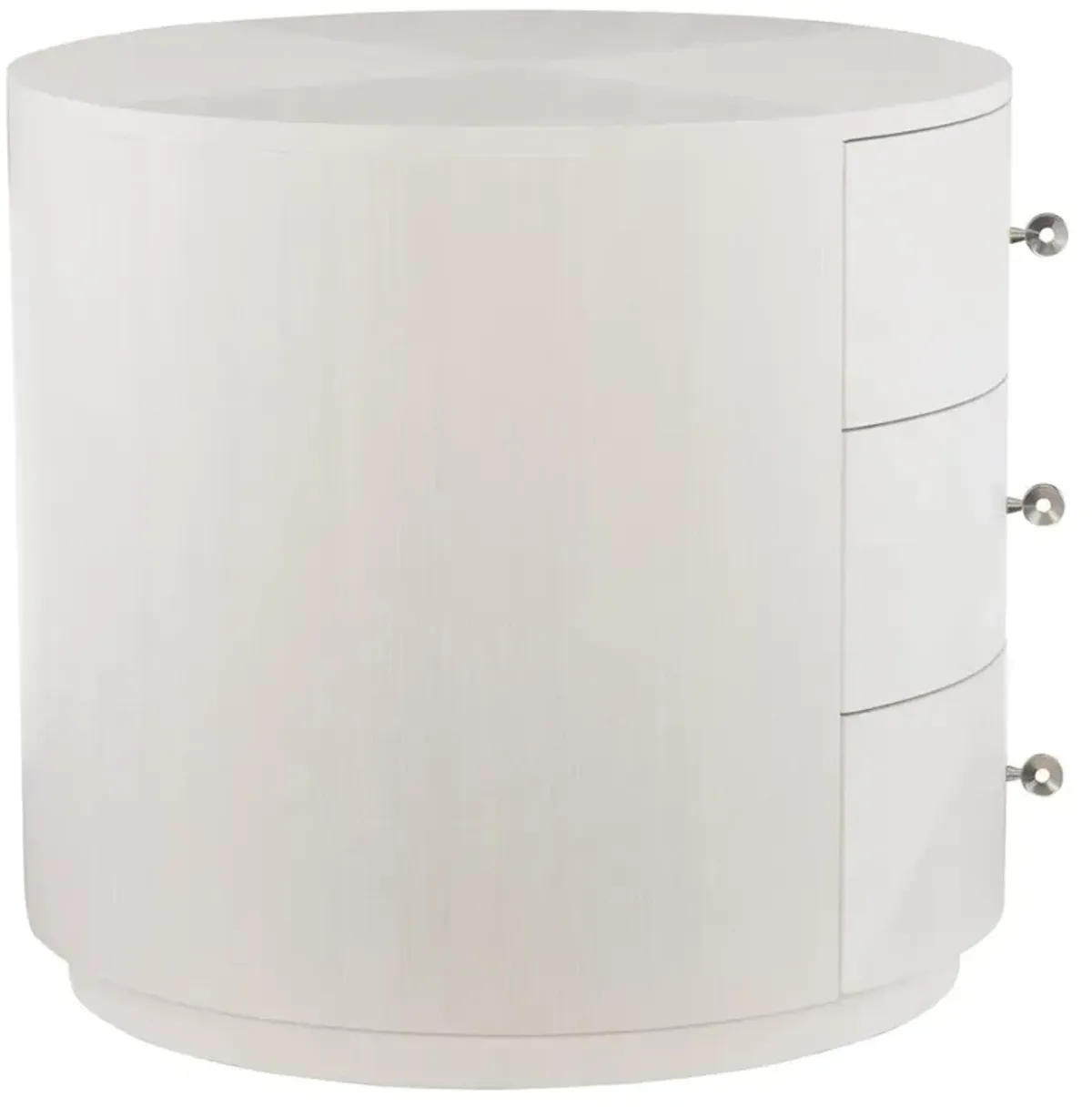 Lucille Modern Classic Round Grey Wood Round Side Table