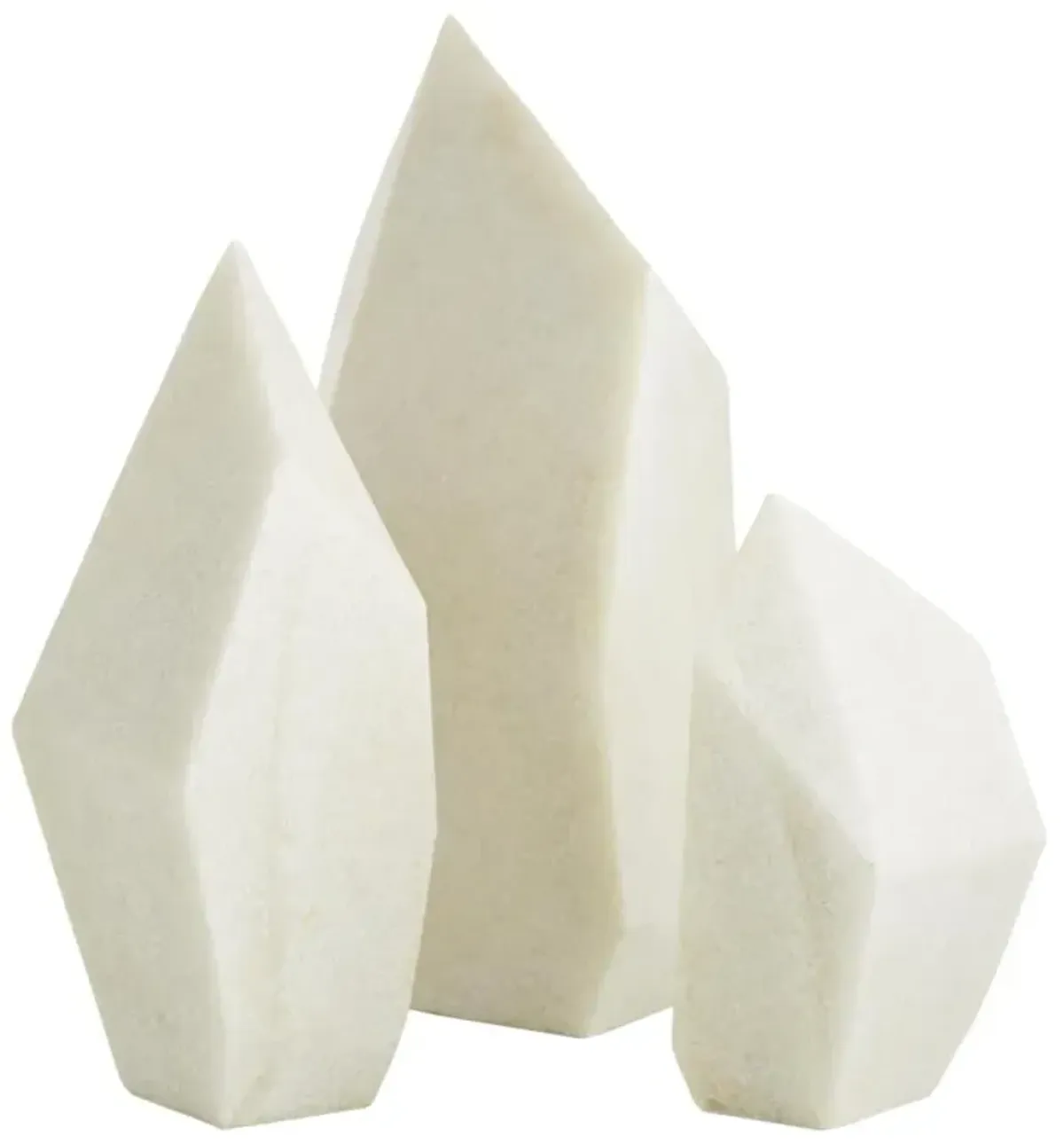 Nerine Coastal Beach White Resin Sculptures - Set of 3