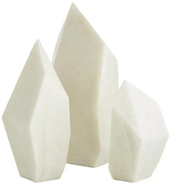 Nerine Coastal Beach White Resin Sculptures - Set of 3