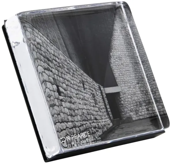 Simon Pearce Modern Classic Woodbury Square Glass Photo Block Frame - 5x5