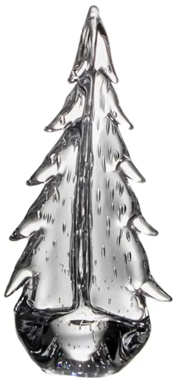 Simon Pearce Modern Classic Vermont Bubble Evergreen Glass Tree - 12"