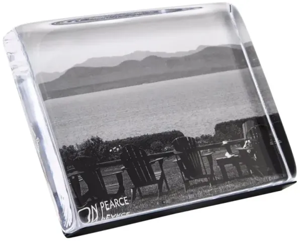 Simon Pearce Modern Classic Woodbury Horizontal Glass Photo Block Frame - 5x7
