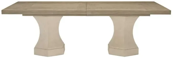 Sarabeth Modern Classic Cerused Brown Wood Rectangular Extendable Dining Table - 92-132"