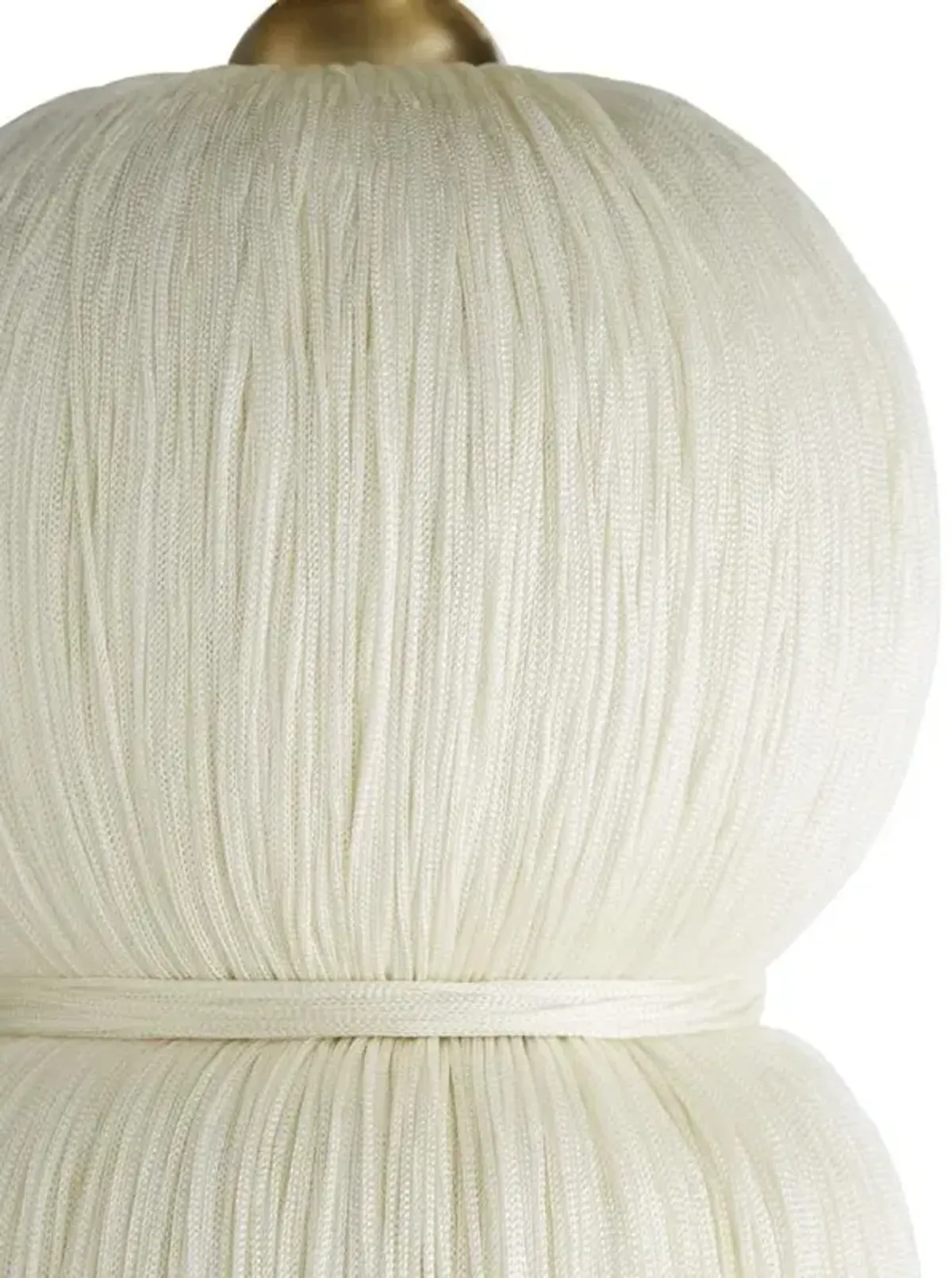 Tassel Modern Classic Ivory Shade White Fiber Tassel Table Lamp