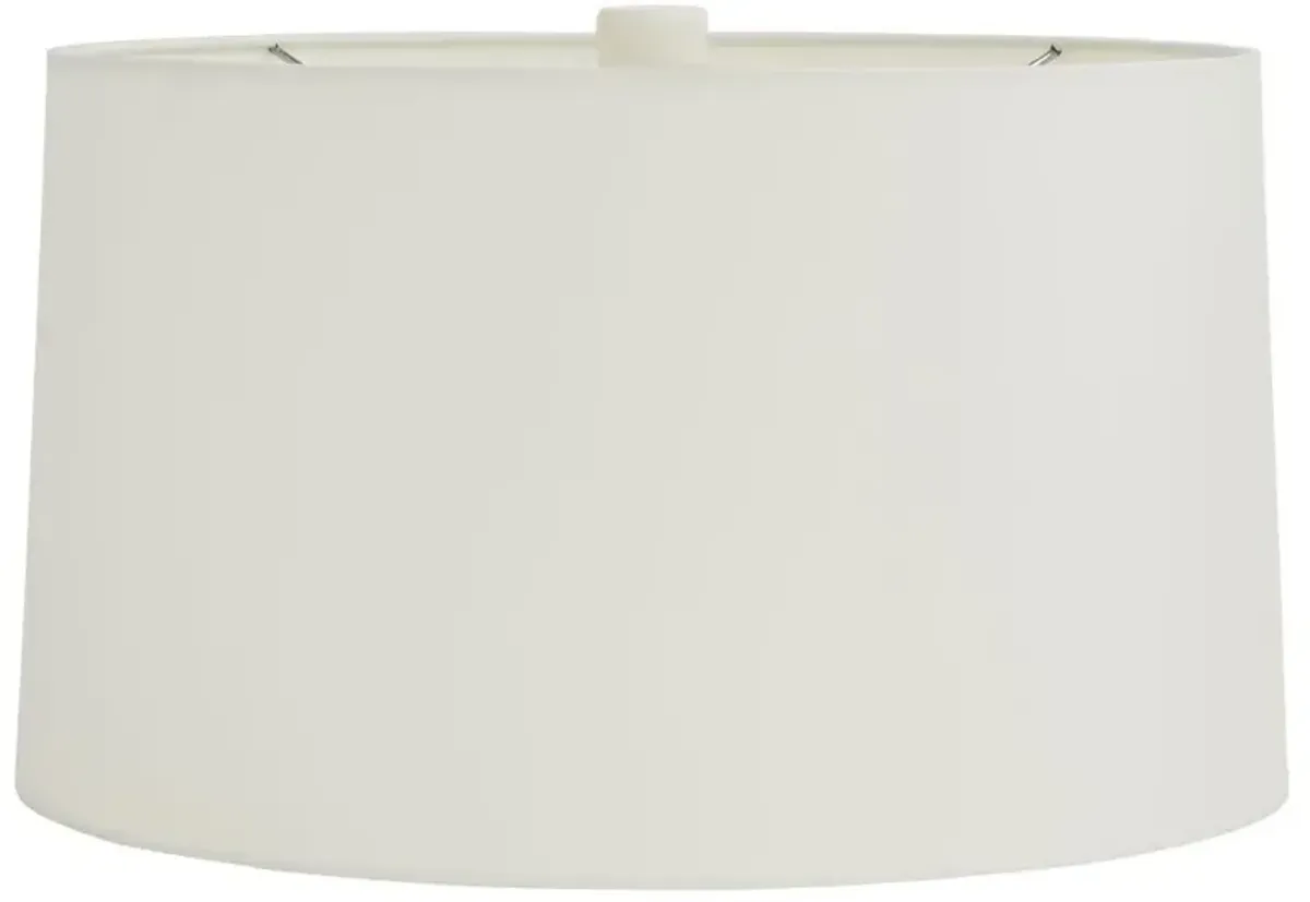 Wheaton Modern Classic Ivory Shade White Crackle Porcelain Table Lamp