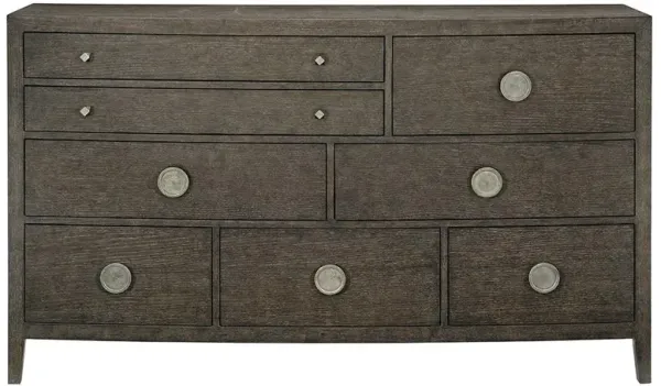 Landon Modern Masculine Charcoal Brown Wood Wide Dresser
