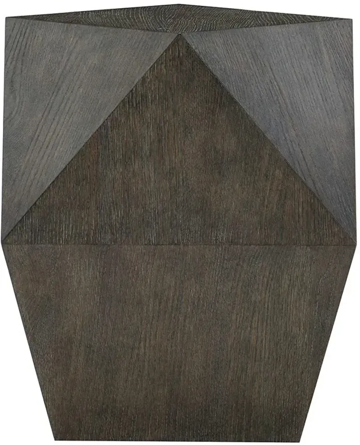 Landon Modern Masculine Charcoal Wood Geometric Side End Table