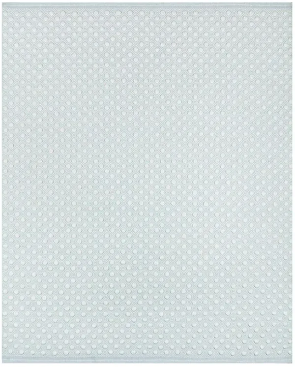 Willow Modern Blue Wool Diamond Dot Patterned Rug - 3'9"x5'9"