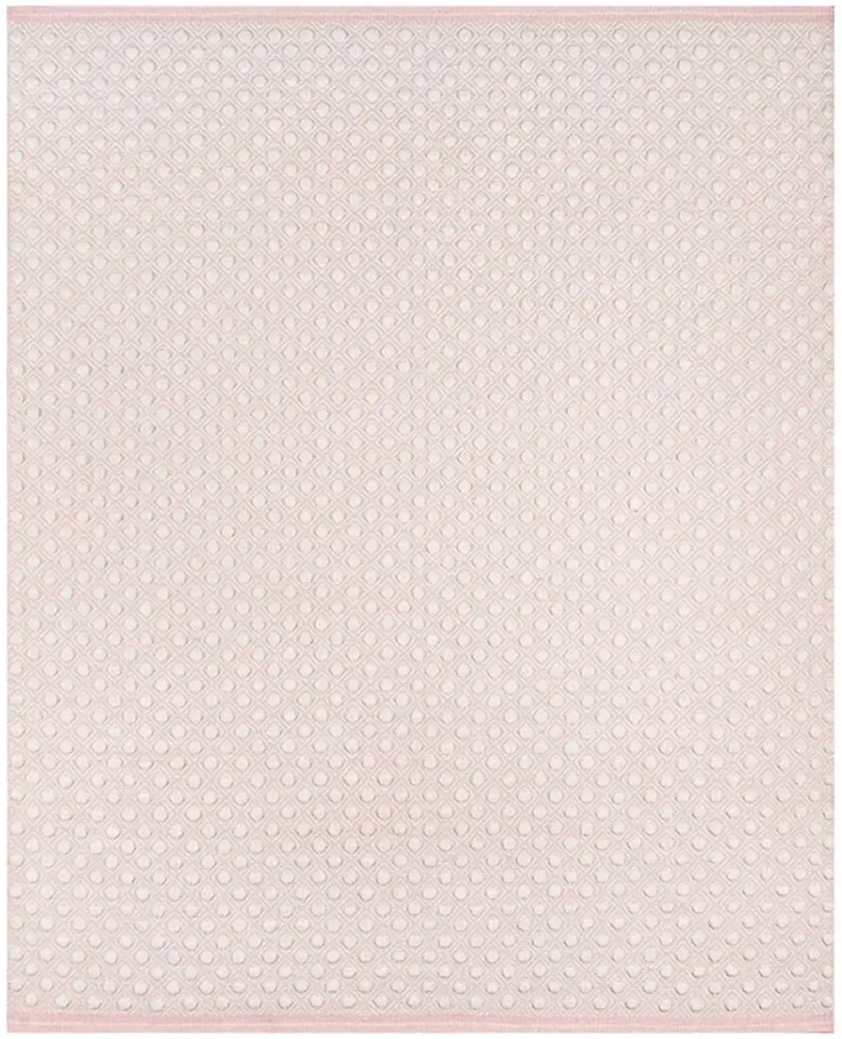 Willow Modern Pink Wool Diamond Dot Patterned Rug - 3'9"x5'9"
