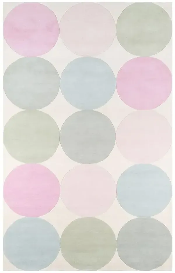 Lily Modern Classic Multicolor Pastel Circle Patterned Rug - 8'x10'