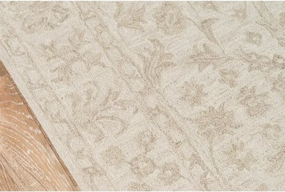 Millie French Country Oriental Beige Patterned Rug - 2'3"x8'