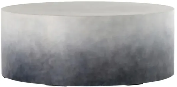 Asher Modern Classic Indigo Ombre Concrete Round Outdoor Coffee Table - Large