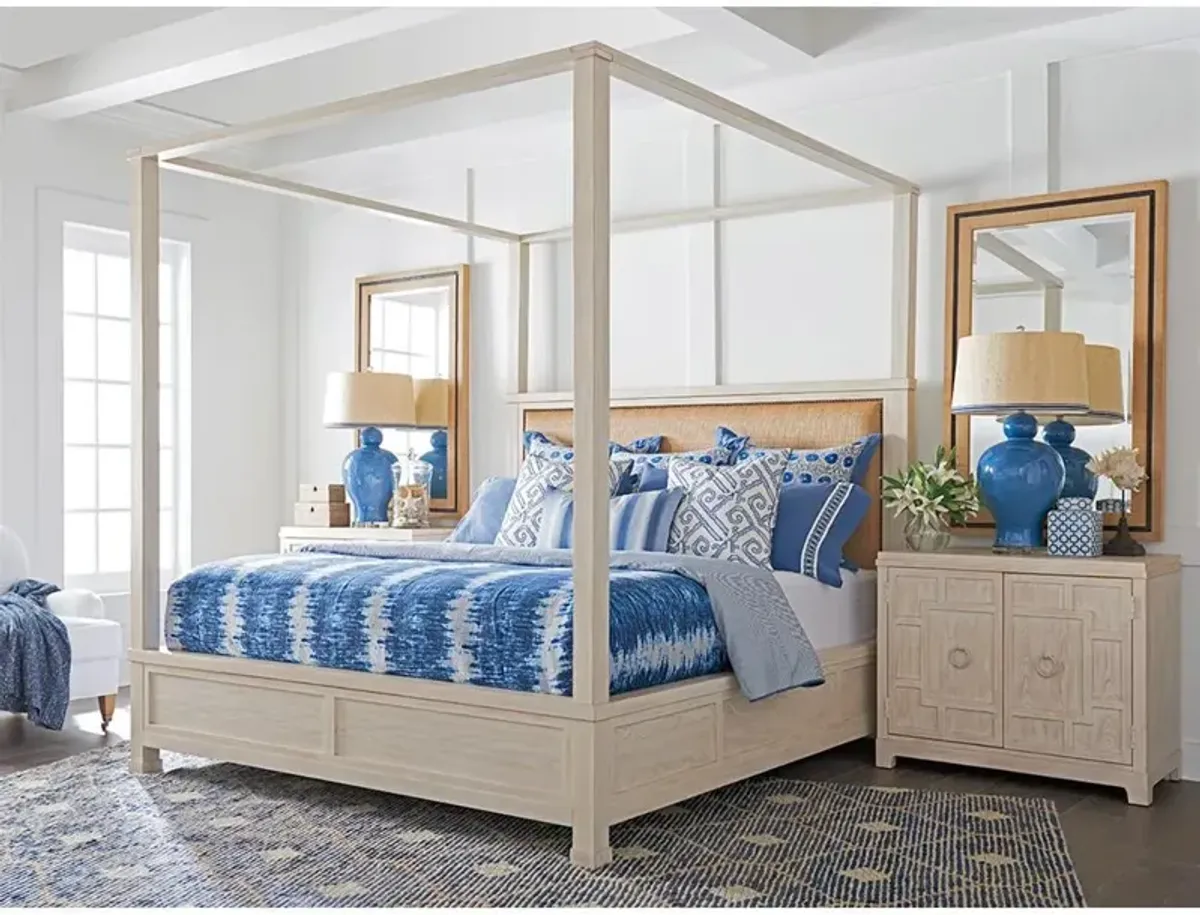 La Costa Modern Raffia Wrapped Rectangular Wall Mounted Mirror