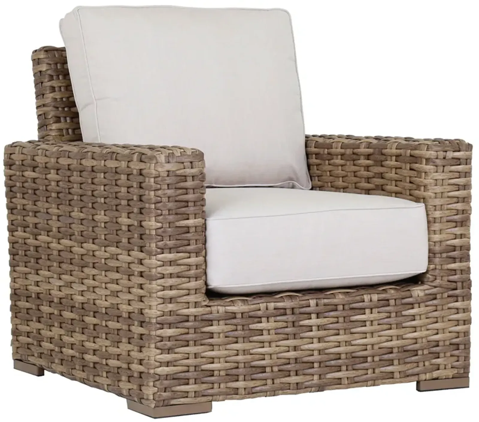 Aria Coastal Beige Cushion Brown Outdoor Accent Club Chair