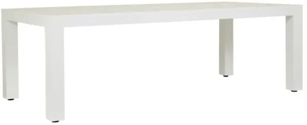 Roman Modern White Metal Rectangular Outdoor Dining Table - 90"W