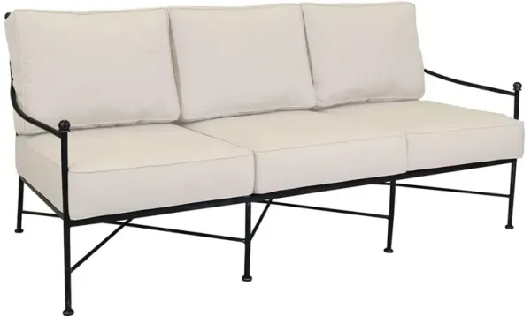 Aurore French Beige Cushion Metal Outdoor Sofa