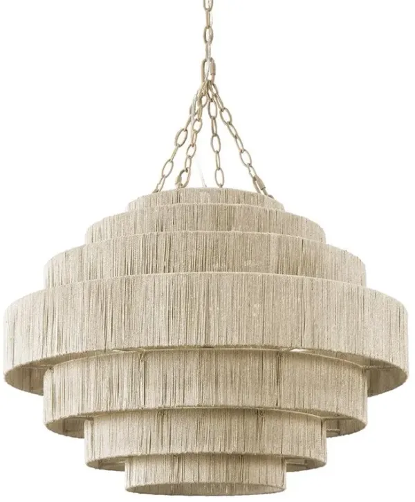 Palecek Everly Coastal Beach Woven Natural Abaca Rope Pendant