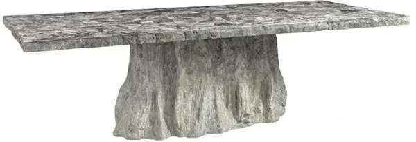 Palecek Asher Coastal Beach Grey Stone Rectangular Dining Table - 102.5"W