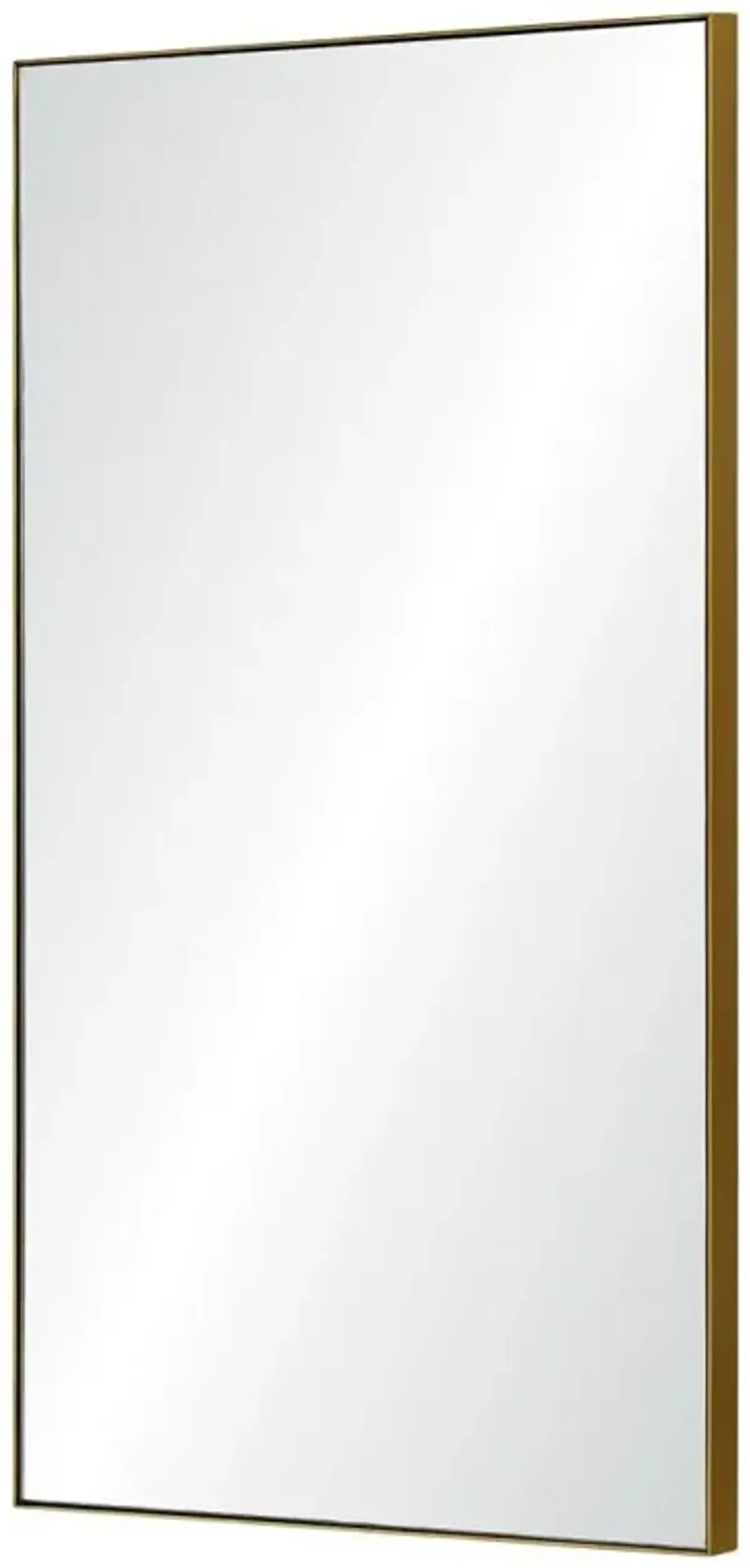 Yen Modern Classic Gold Stainless Steel Frame Rectangle Wall Mirror - Small
