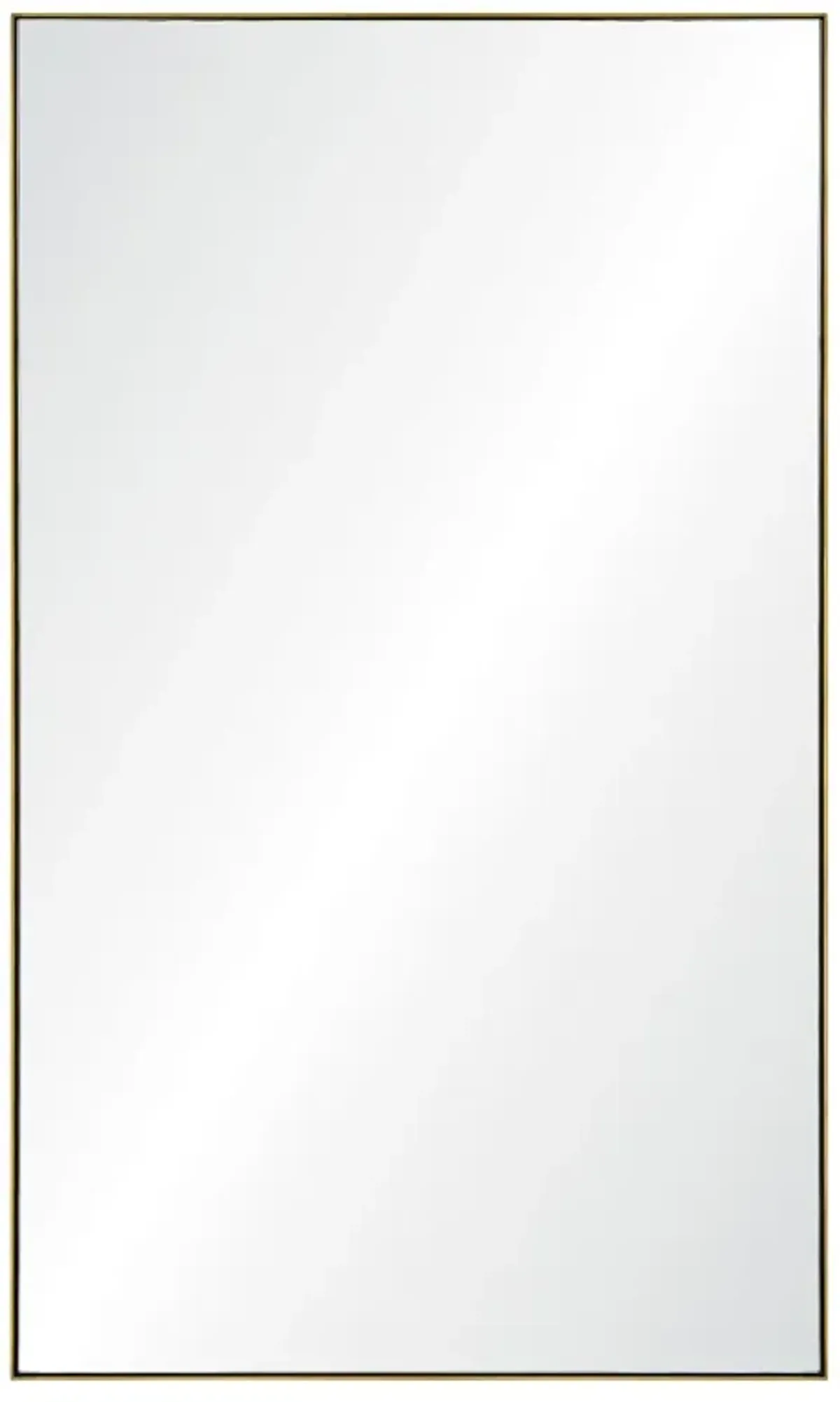 Yen Modern Classic Gold Stainless Steel Frame Rectangle Wall Mirror - Small