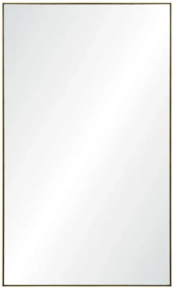 Yen Modern Classic Gold Stainless Steel Frame Rectangle Wall Mirror - Small