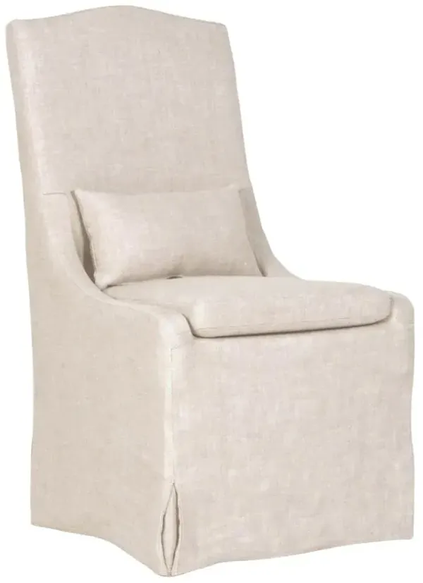 Carrie Modern Beige Upholstered Slipcovered Dining Parsons Side Chair - Set of 2