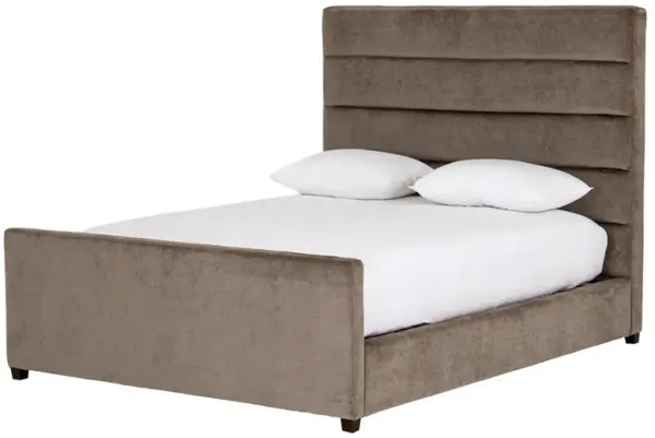 Dianne Modern Classic Velvet Sage Peformance Tufted Platform Bed - Queen