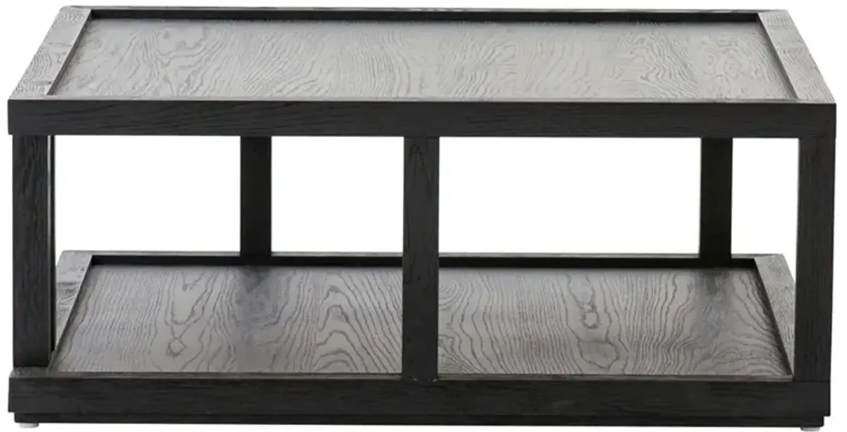 Cally Modern Classic Black Oak Square Coffee Table