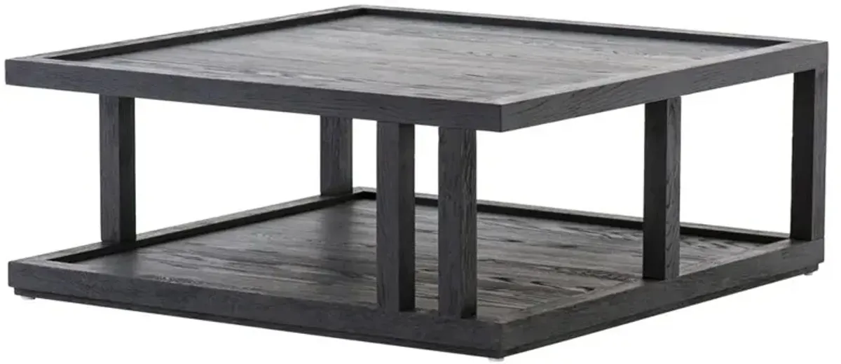 Cally Modern Classic Black Oak Square Coffee Table