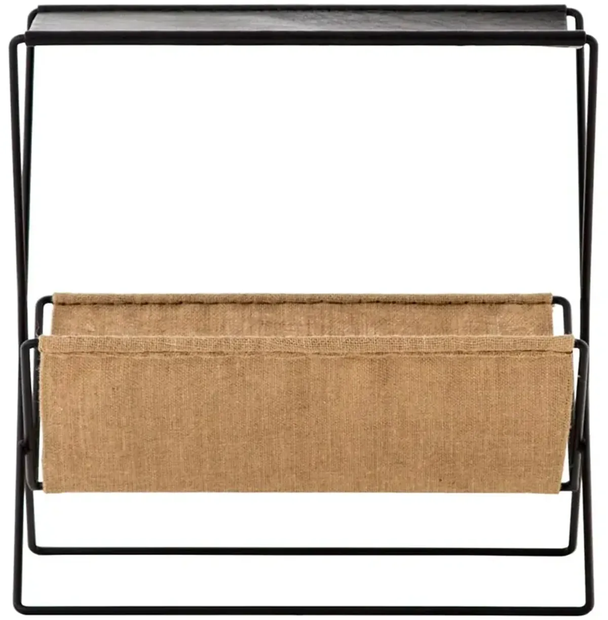 Molly Industrial Loft Slim Black Frame Magazine Rack