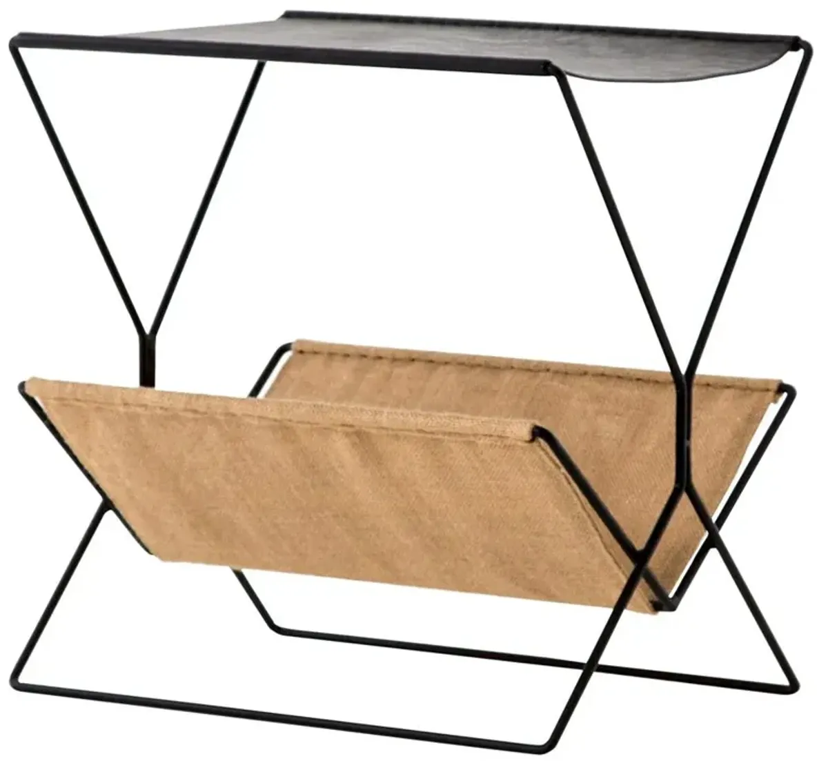 Molly Industrial Loft Slim Black Frame Magazine Rack