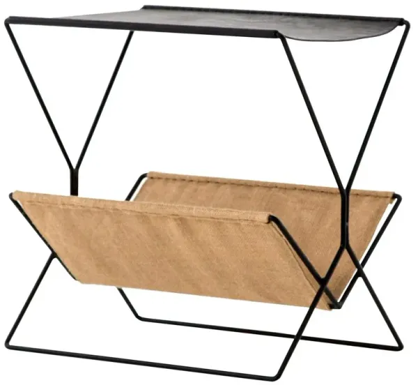 Molly Industrial Loft Slim Black Frame Magazine Rack