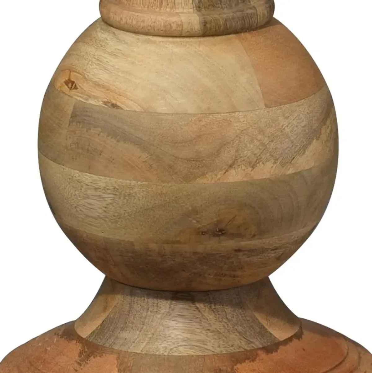 Kinsley Coastal Beach Natural Linen Shade Wood Floor Lamp