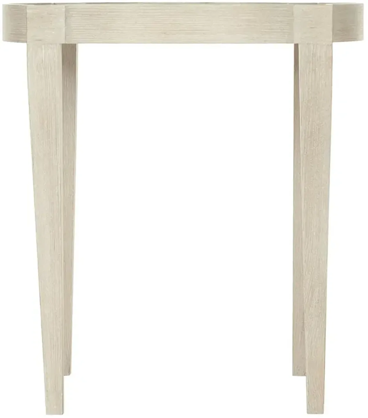 Alice Modern Classic Ivory Novelty Wood Side End Table