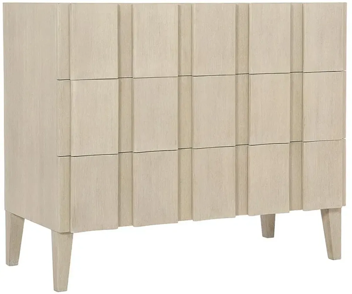 Alice Modern Classic Ivory Three Drawer Chest Dresser