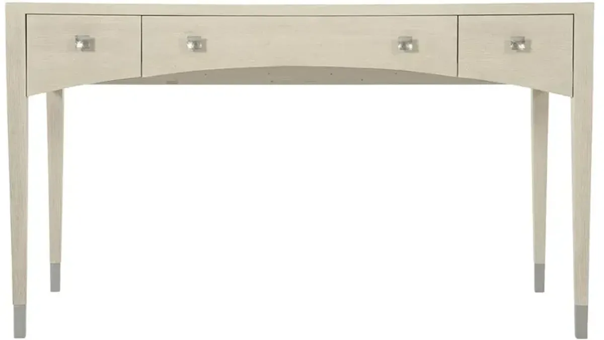 Alice Modern Classic Beige Rectangular Wood Three Drawer Desk