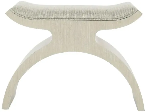 Alice Modern Classic White Upholstered Arch Stool