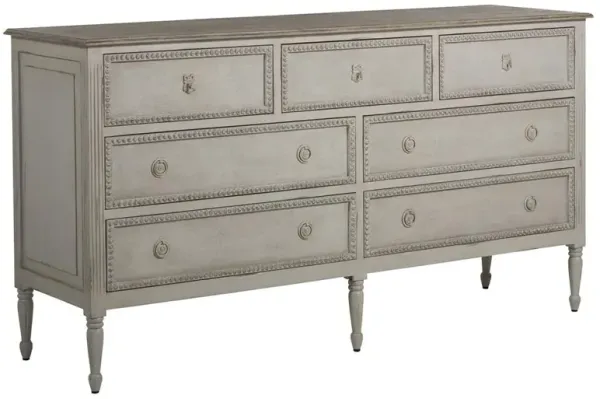 Caroline French Country Antique White Mahogany Dresser
