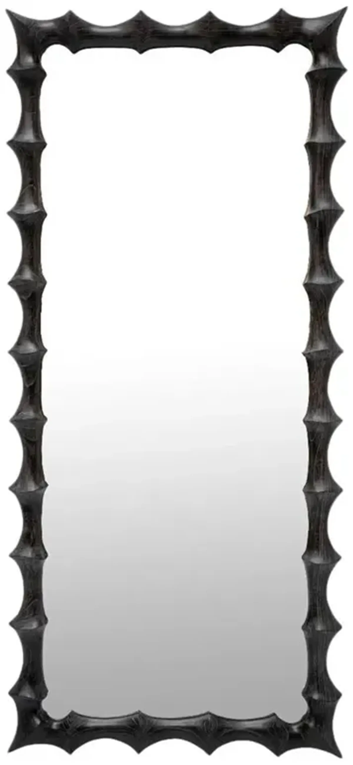 Elowyn Modern Classic Spike Otter Wood Floor Mirror