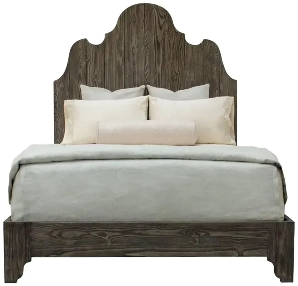 Liesl Rustic Dark Grey Wood Bed - King