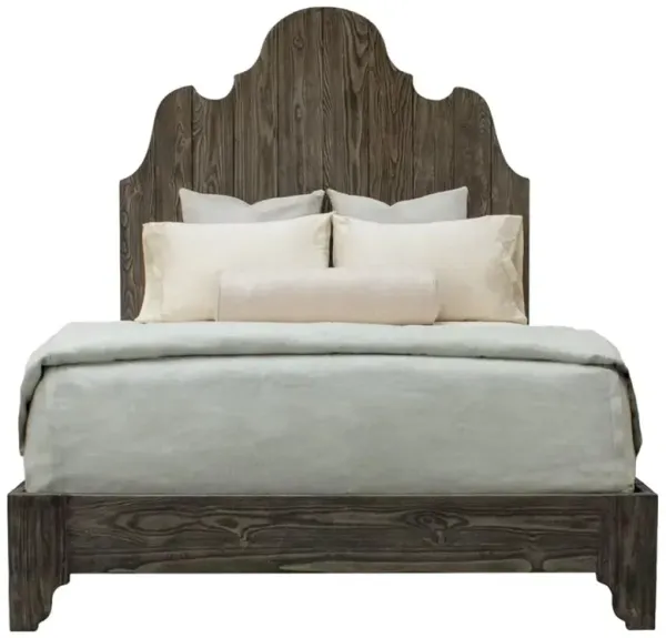 Liesl Rustic Dark Grey Wood Bed - King