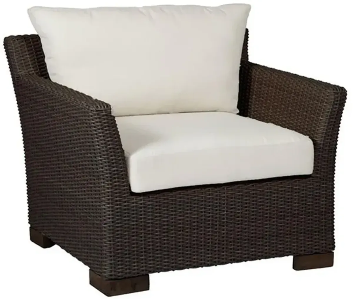Club Woven Coastal Brown Woven Wicker Outdoor Lounge Chair