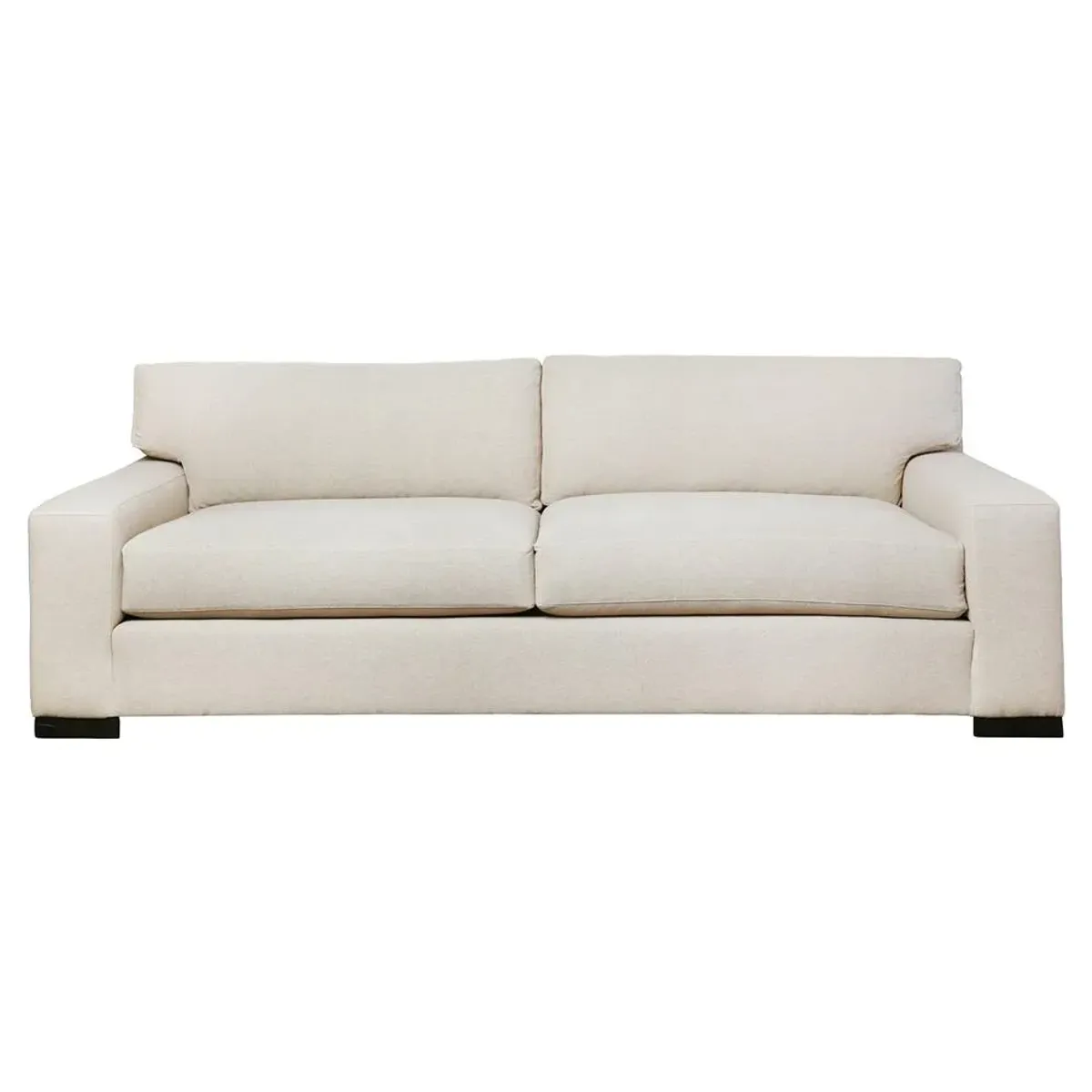 Cisco Home Loft Modern Classic Cream Cotton Upholstered Sofa - 96 inch