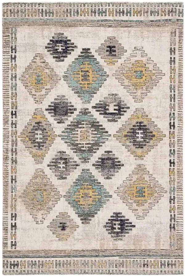 Gigi Global Bazaar Blue Indoor Outdoor Rug - 5'3"x7'6"