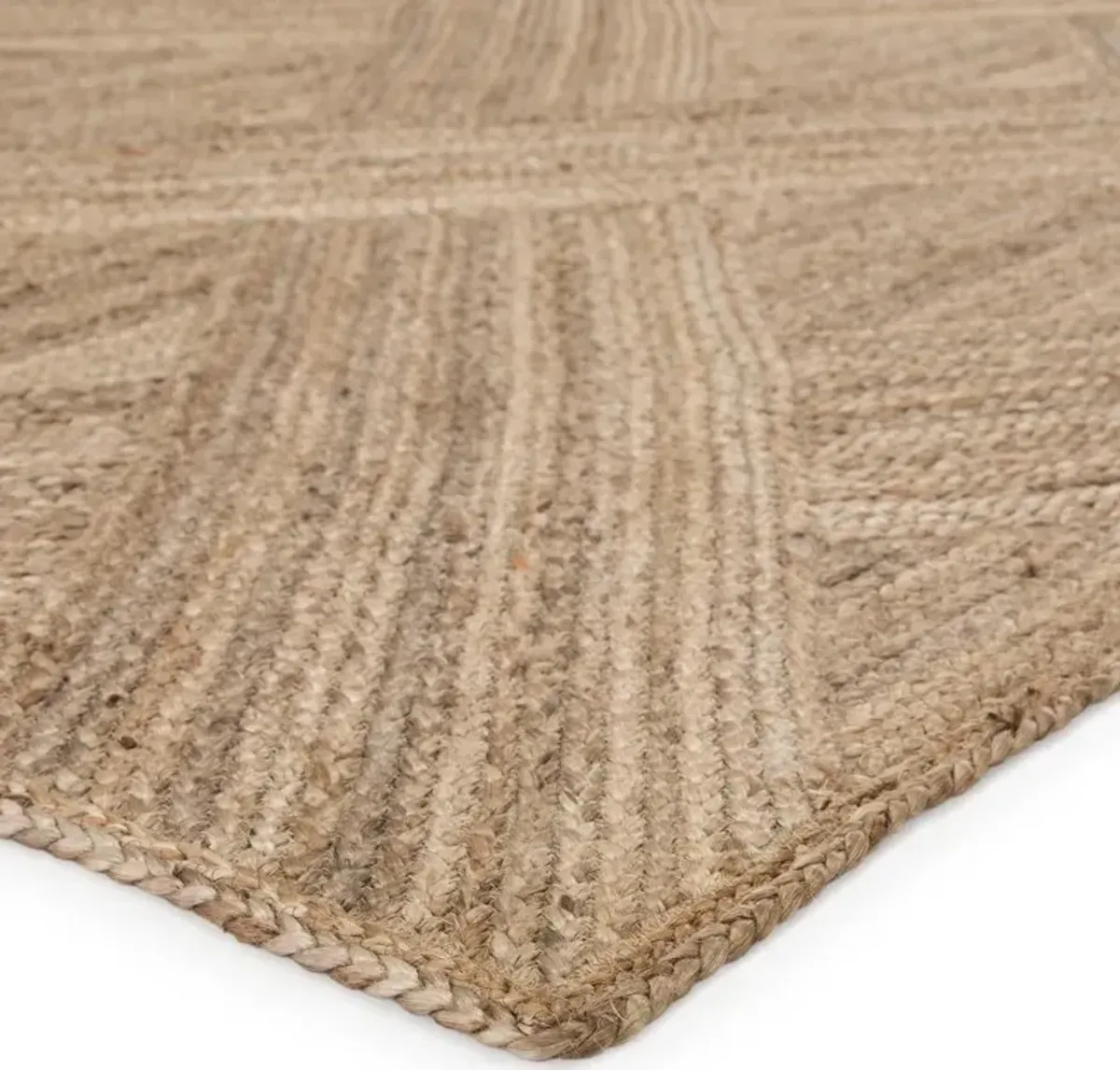 Reece Modern Brown Diamond Pattern Jute Solid Rug - 8'10" x 11'9"