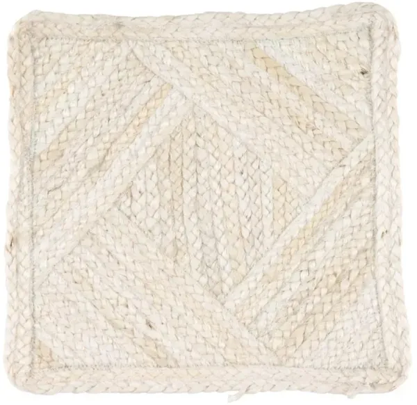 Reece Modern Ivory Diamond Pattern Jute Solid Rug - Sample