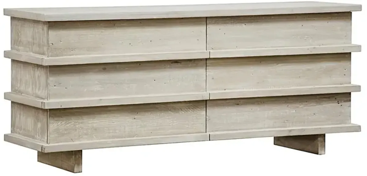 Ella Rustic Lodge Grey Washed Reclaimed Wood Dresser