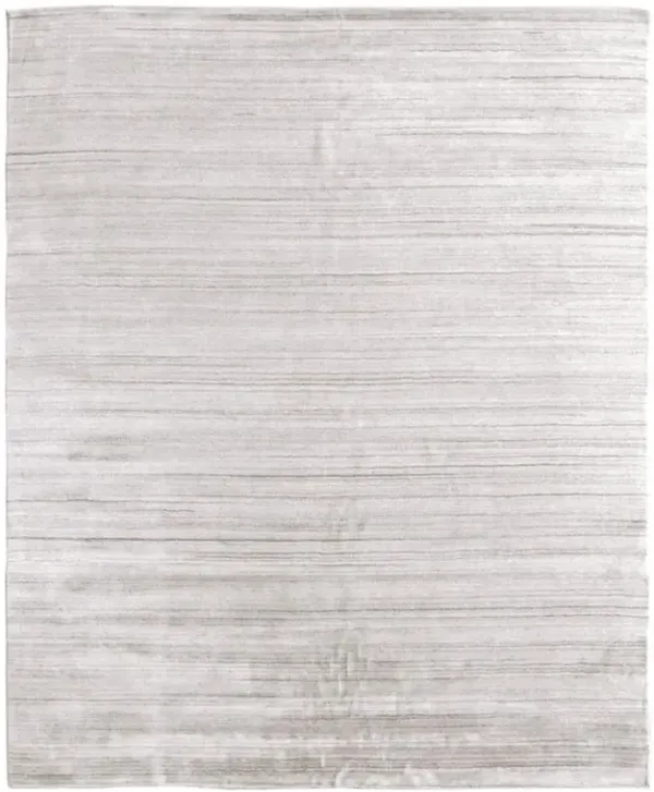 Seth Modern Cream Wool Bamboo Silk Solid Rug - 6'x9'