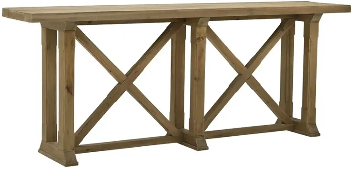 Darci Rustic Lodge Brown Reclaimed Wood Rectangular Console Table